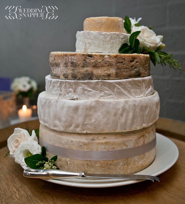 cheese tower wedding cake